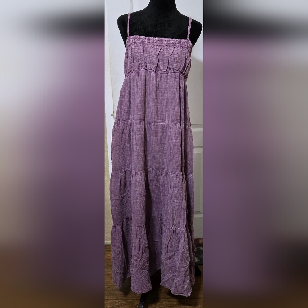 EASEL Mineral Washed Cotton Gauze  Maxi Dress #466-471 - Picture 10 of 12